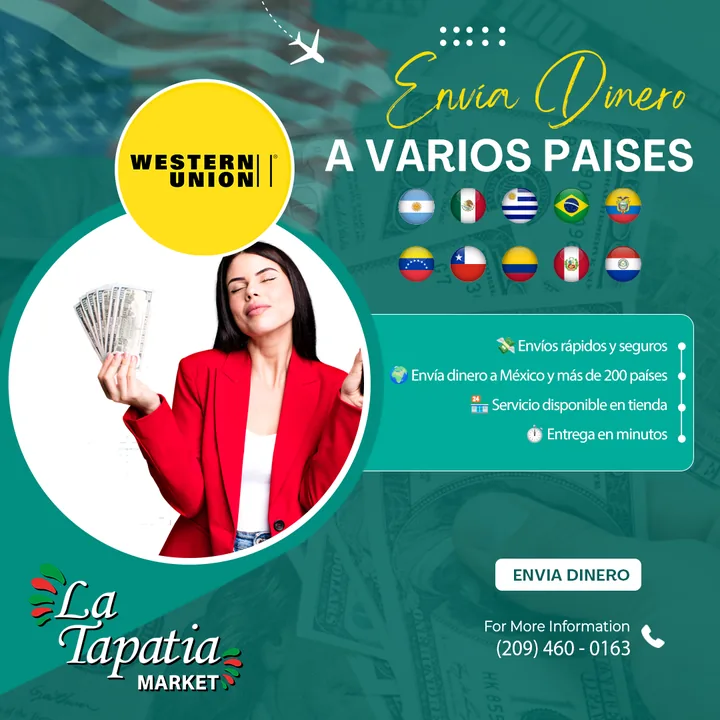 Envía dinero a varios países con Western Union